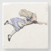 Flying Alice im Wunderland Looking Glass Steinuntersetzer (Vorderseite)