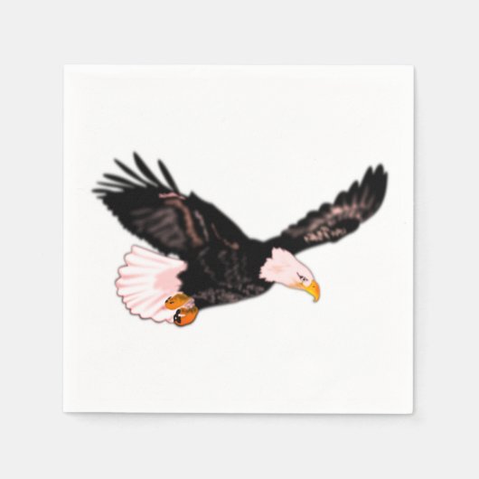 Flying American Bald Eagle Napkins Serviette (Vorderseite)