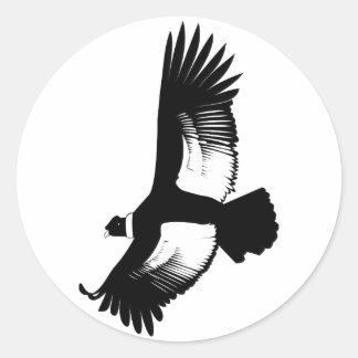 Flying Andean Condor Runder Aufkleber