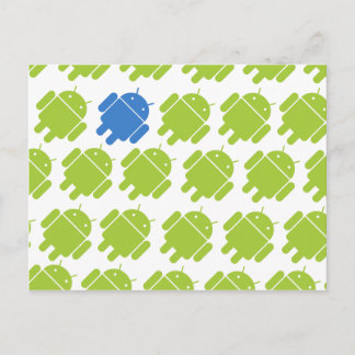 Flying Android Blue Postkarte