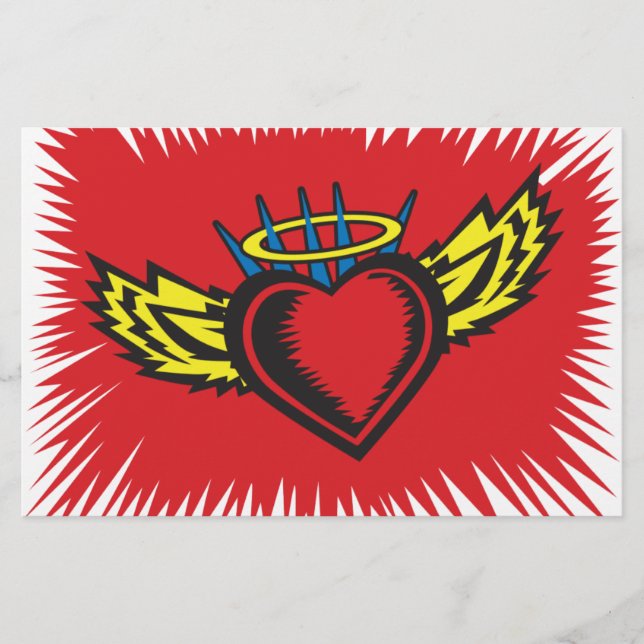 Flying Angel Heart Tattoo (Vorderseite)