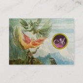 FLYING ANGELS MONOGRAM GEMSTONE lila Amethyste Visitenkarte (Rückseite)