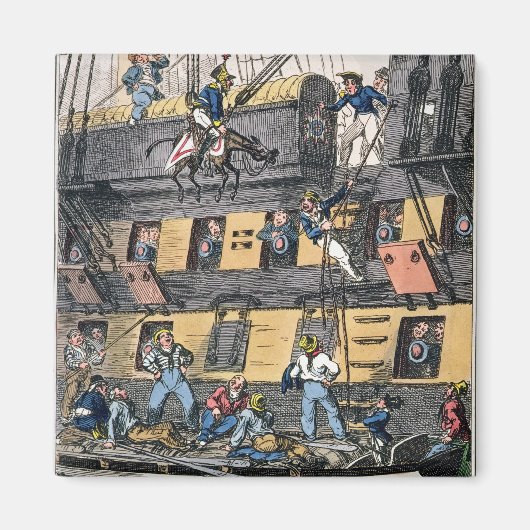 Flying Artillery oder A Horse Marine (Farbe engrav Magnet (Vorne)