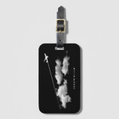 ©Flying Away/Jet Airplane/Personalisiert Pilot Gepäckanhänger (Vorderseite Vertikal)