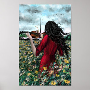 Flying Away Summer Sonata Poster Print - Malerei