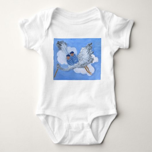 Flying Baby Boys und Stork Bekleidung Baby Strampler (Vorderseite)