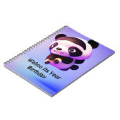 Flying Baby Panda, Birthday Notebook Notizblock (Linke Seite)