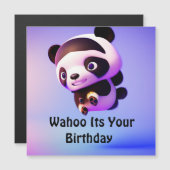 Flying Baby Panda, Magnetkarte (Vorne/Hinten)