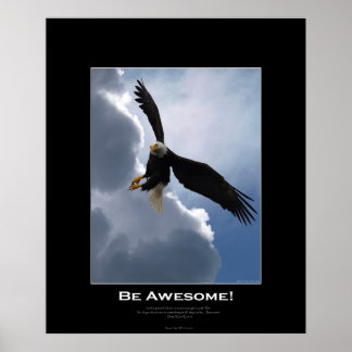 Flying Bald Adler PHANTASTISCH sein Inspiration Po Poster