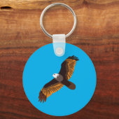 Flying Bald Eagle Bird Schlüsselanhänger (Rückseite)