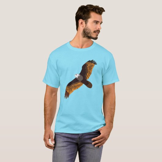 Flying Bald Eagle Bird T-Shirt (Vorne ganz)