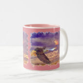 Flying Bald Eagle & Crepuscular Sky Wildlife Art Zweifarbige Tasse (VorderseiteRechts)