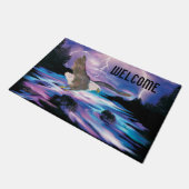 Flying Bald Eagle Doormat Fußmatte (Schrägansicht)