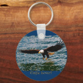 Flying Bald Eagle Fishing Wildlife Schlüsselanhäng Schlüsselanhänger (Vorderseite)