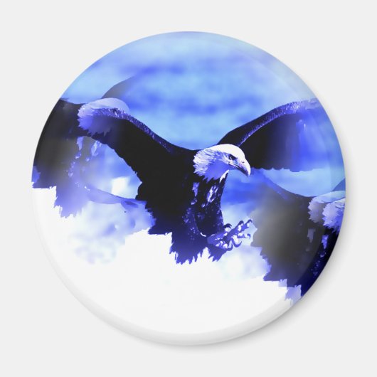 Flying Bald Eagle Magnet (Vorne)