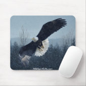 Flying Bald Eagle Mousepad (Mit Mouse)