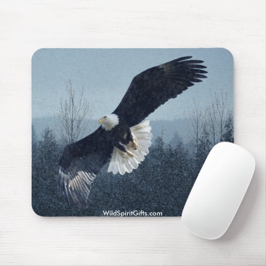 Flying Bald Eagle Mousepad (Mit Mouse)