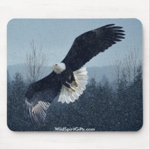 Flying Bald Eagle Mousepad