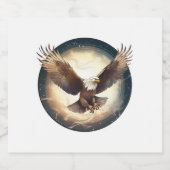 Flying Bald Eagle Schaumweinetikett (Einzelnes Label)