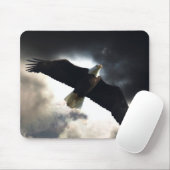 Flying Bald Eagle & Storm Clouds Foto Mousepad (Mit Mouse)
