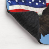 Flying Bald Eagle & U.S. Flag Patriotic Mousemat Mousepad (Ecke)
