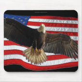 Flying Bald Eagle USA Patriotic Gift Mousepad (Vorne)