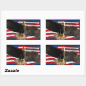 Flying Bald Eagle USA Patriotic Gift Rechteckiger Aufkleber (Blatt)
