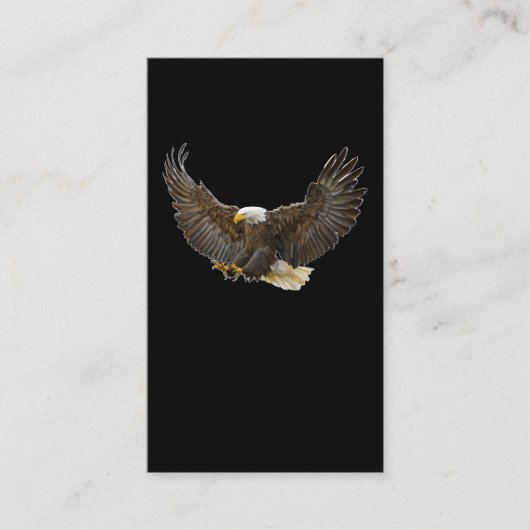 Flying Bald Eagle Vogelbeobachtung Visitenkarte (Vorderseite)