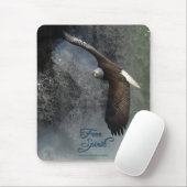 Flying Bald Eagle & Waterfall Mousepad (Mit Mouse)