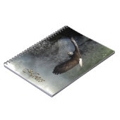 Flying Bald Eagle & Waterfall Wildlife Notebook Notizblock (Linke Seite)