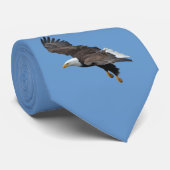 Flying Bald Eagle Wildife Foto 3 Krawatte (Gerollt)