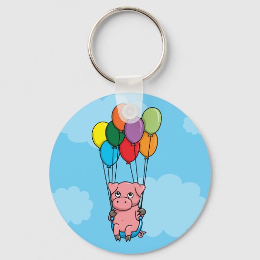 Flying Balloon Pig Schlüsselanhänger (Vorderseite)