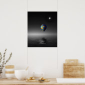 Flying Balloon Selektive Minimalistische Fotografi Poster (Küche)