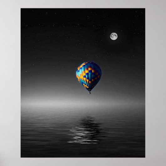 Flying Balloon Selektive Minimalistische Fotografi Poster (Vorne)