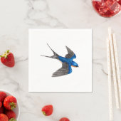 Flying Barn Swallow Bird Kunst Serviette (Beispiel)