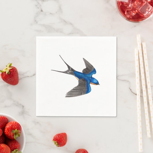 Flying Barn Swallow Bird Kunst Serviette (Beispiel)