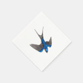 Flying Barn Swallow Bird Kunst Serviette (Ecke)