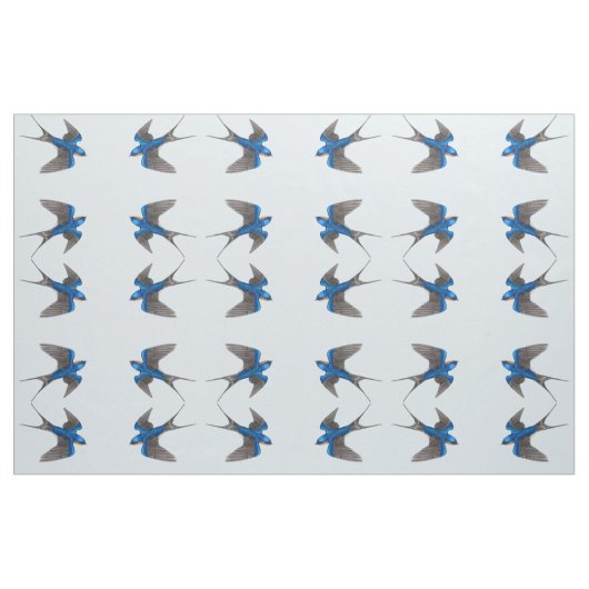 Flying Barn Swallow Bird Muster Stoff (Fat Quarter (45,7 x 55,9 cm))