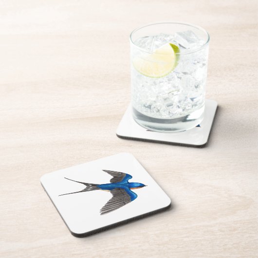 Flying Barn Swallow Getränkeuntersetzer (Rechte Seite)