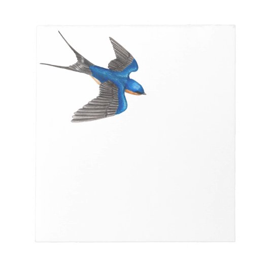 Flying Barn Swallow Note Pad Notizblock (Vorderseite)