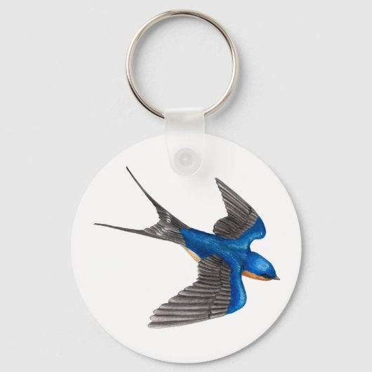 Flying Barn Swallow Schlüsselanhänger (Vorderseite)