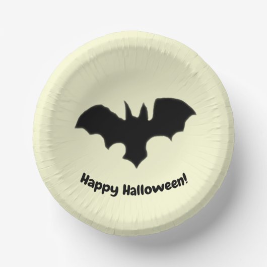 Flying Bat auf gelb Pappteller (Vorderseite)