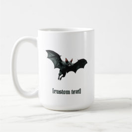 Flying Bat - Benutzerdefinierter Text Kaffeetasse