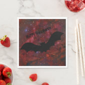 Flying Bat Bloody Red Sky Halloween Napkins Serviette (Beispiel)