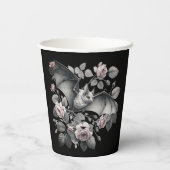 Flying Bat Halloween Pappbecher (Rückseite)