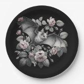 Flying Bat Halloween Pappteller (Vorderseite)