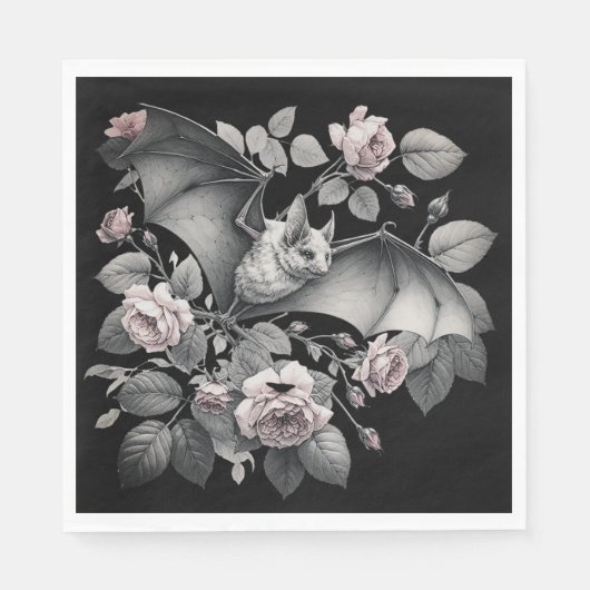 Flying Bat Halloween Serviette (Vorderseite)