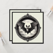 Flying Bat mit Vollmond Goth Karte (Vorderseite/Rückseite Beispiel)