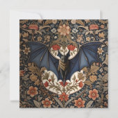 Flying Bat - Modern William Morris Floral (Vorderseite)