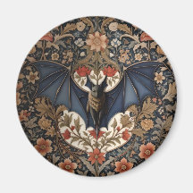 Flying Bat - Modern William Morris Floral